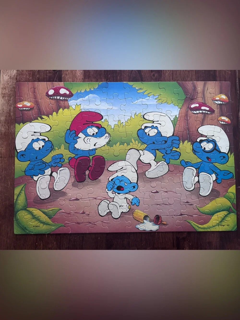 Smurfs Puzzle Vintage 1983 Milton Bradley 
